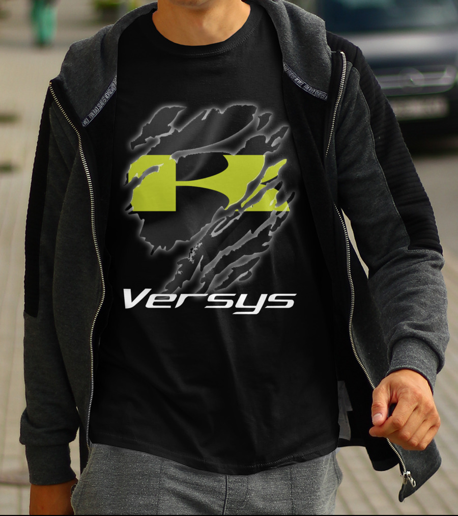 Rugged Kawasaki Versys Adventure Icon With Bold Green And Black Styling T-Shirt