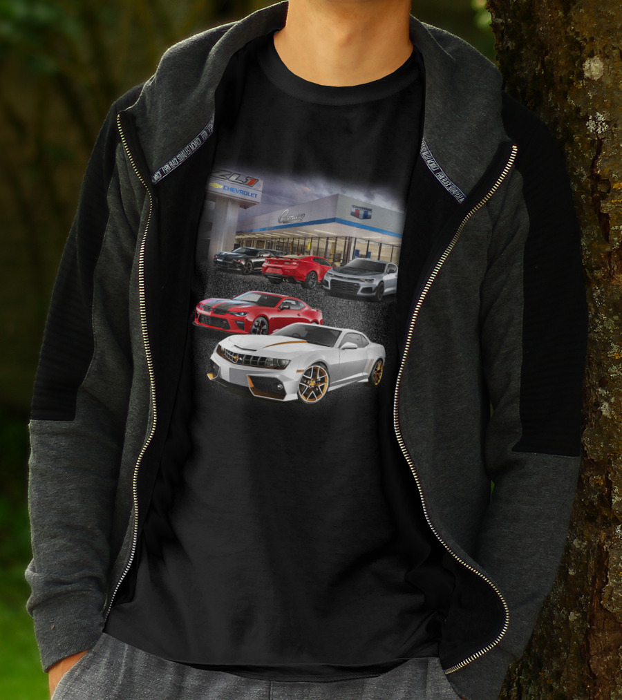 Chevrolet Camaro ZL1 Showroom Display With Multiple Models T-Shirt
