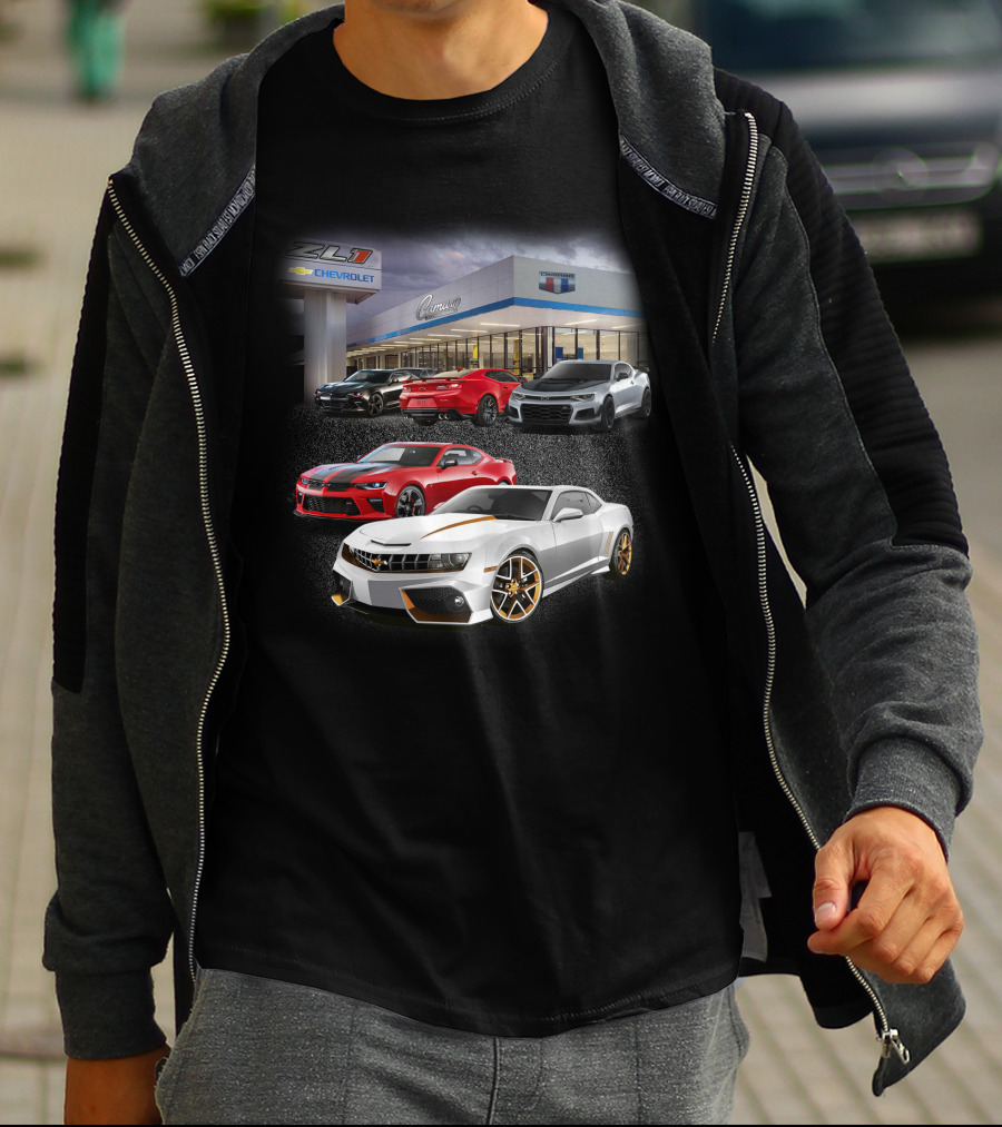 Chevrolet Camaro ZL1 Showroom Display With Multiple Models T-Shirt