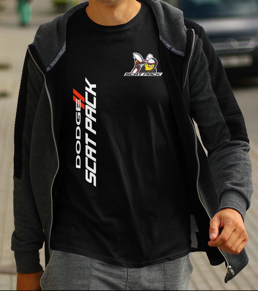 Dodge Scat Pack Logo With Bee Emblem T-Shirt