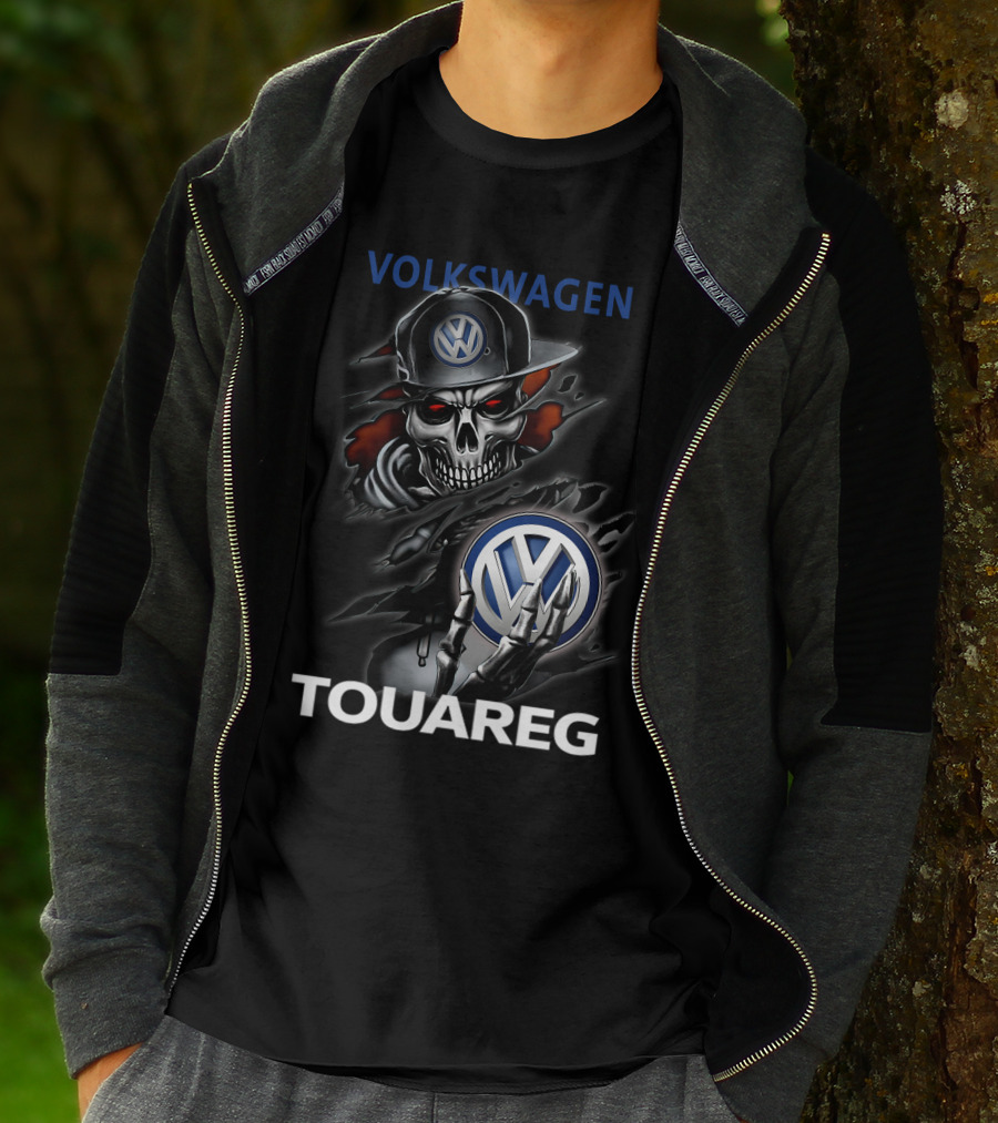 VOLKSWAGEN TOUAREG 05 Skull Logo Art Grim Reaper T-Shirt