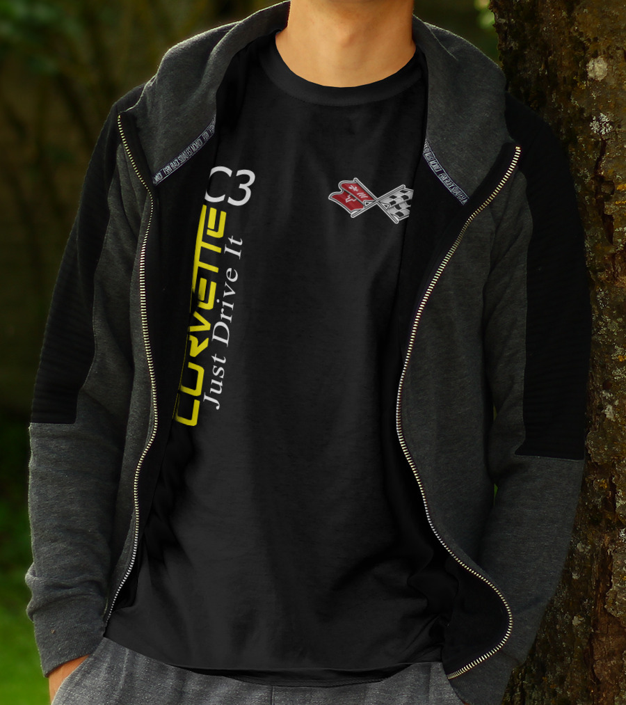 Corvette C3 Just Drive It Flag T-Shirt