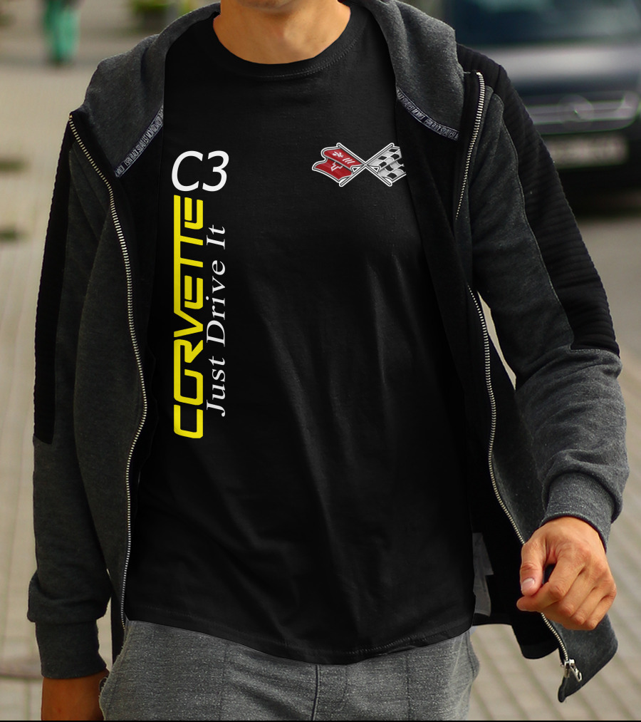 Corvette C3 Just Drive It Flag T-Shirt