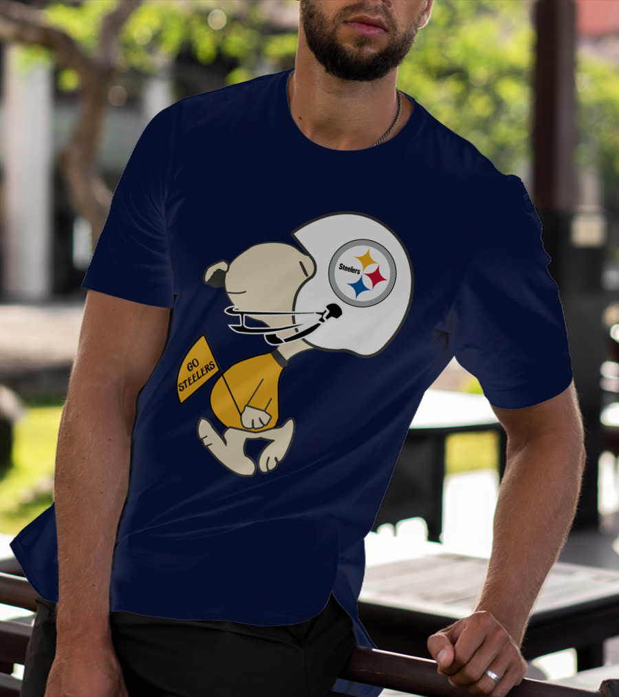 Steelers Football Helmet Go Steelers Fan T-Shirt