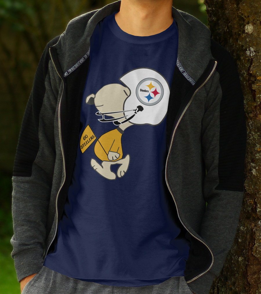 Steelers Football Helmet Go Steelers Fan T-Shirt