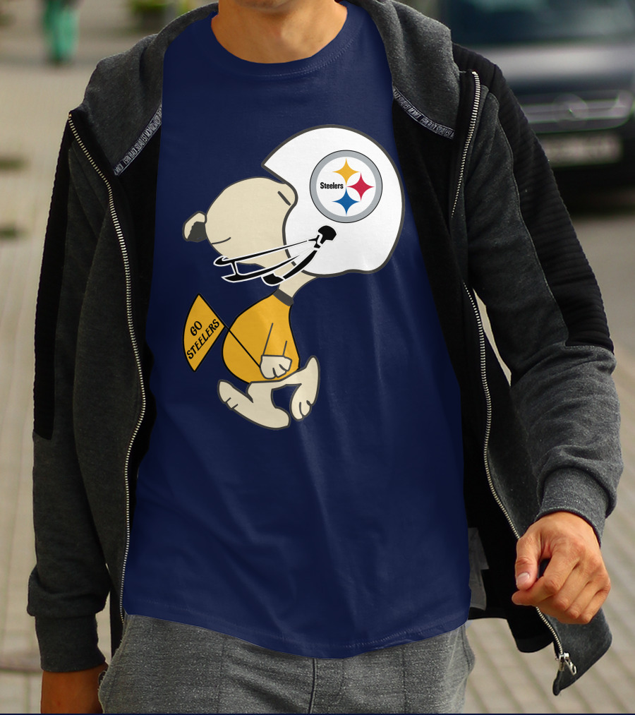 Steelers Football Helmet Go Steelers Fan T-Shirt