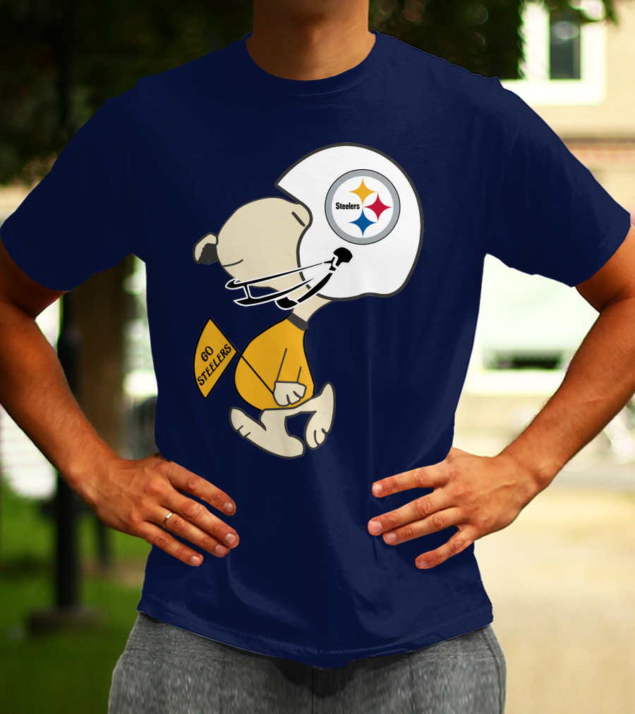 Steelers Football Helmet Go Steelers Fan T-Shirt