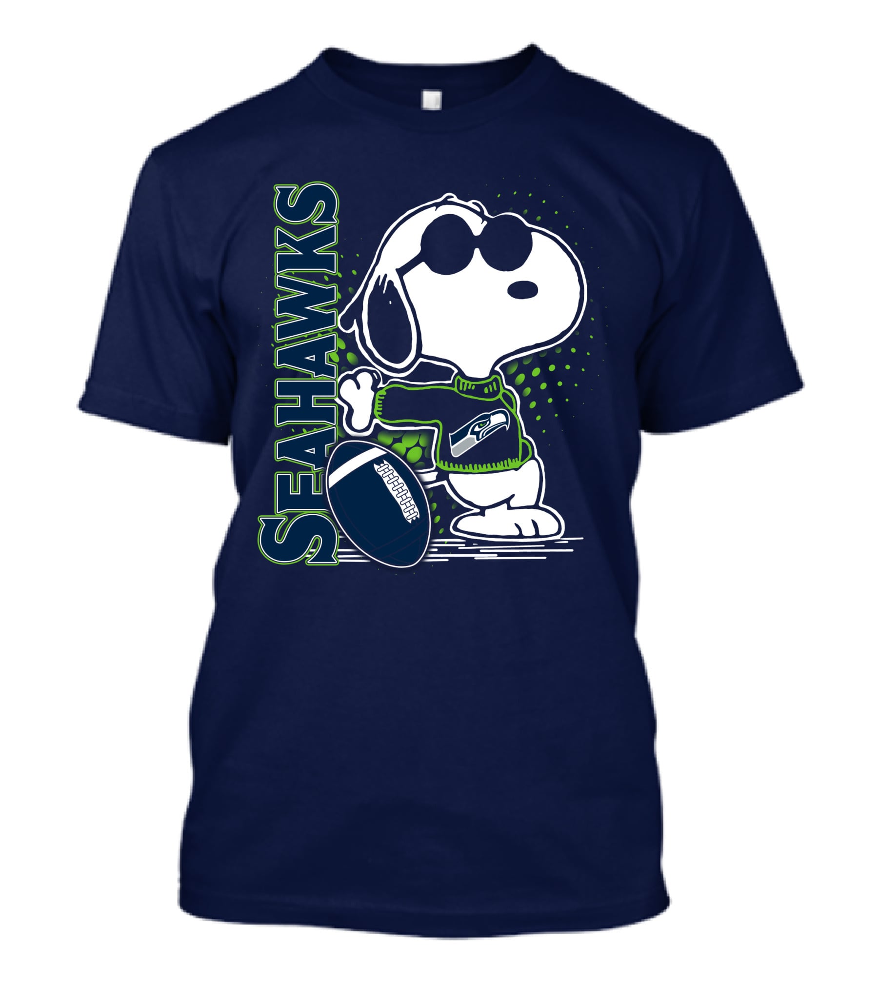 Seattle Seahawks Snoopy Football T-Shirt