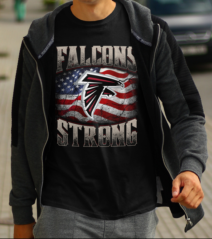 Falcons Strong Atlanta Falcons American Flag T-Shirt