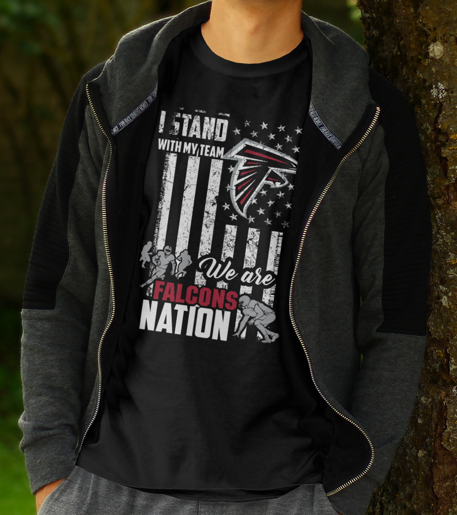 I Stand With My Team We Are Falcons Nation T-Shirt