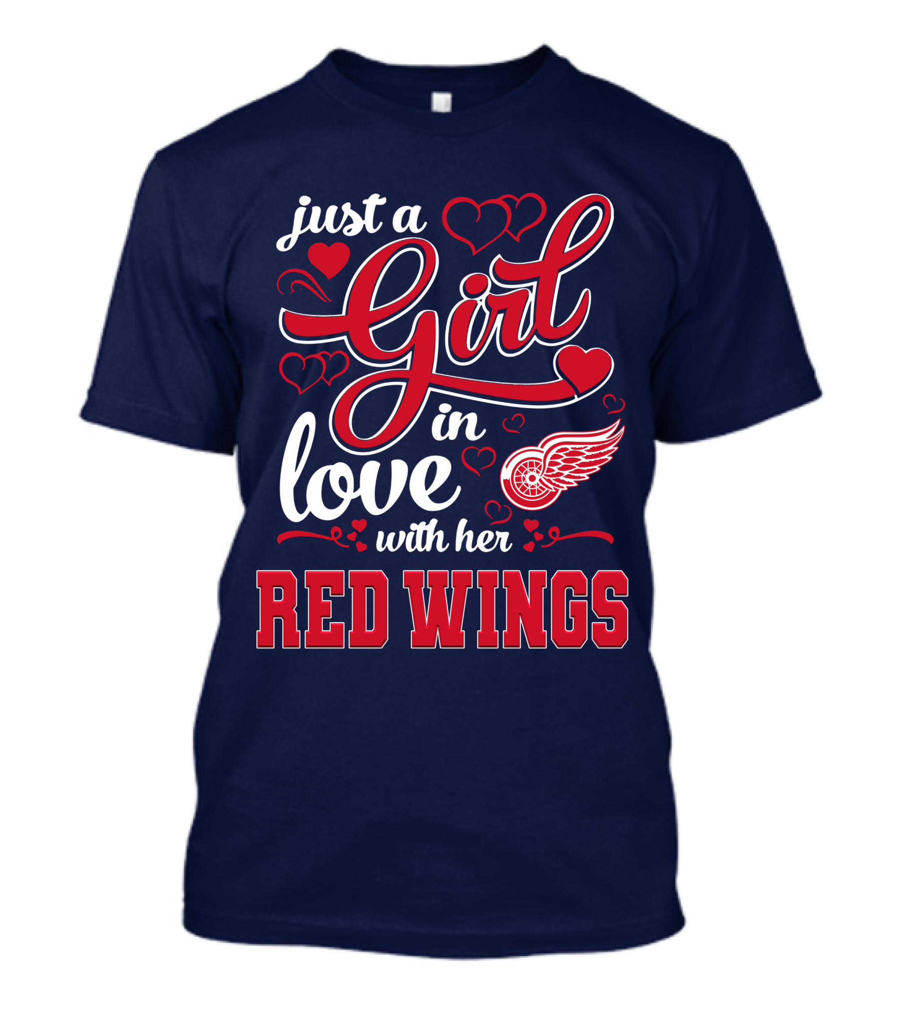 Just A Girl In Love With Her Red Wings T-Shirt