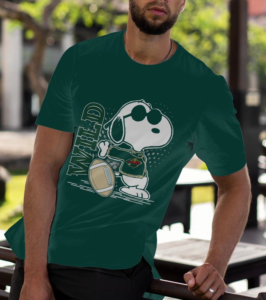 Minnesota Wild Snoopy Sports Icon Cozy Sweater Football T-Shirt
