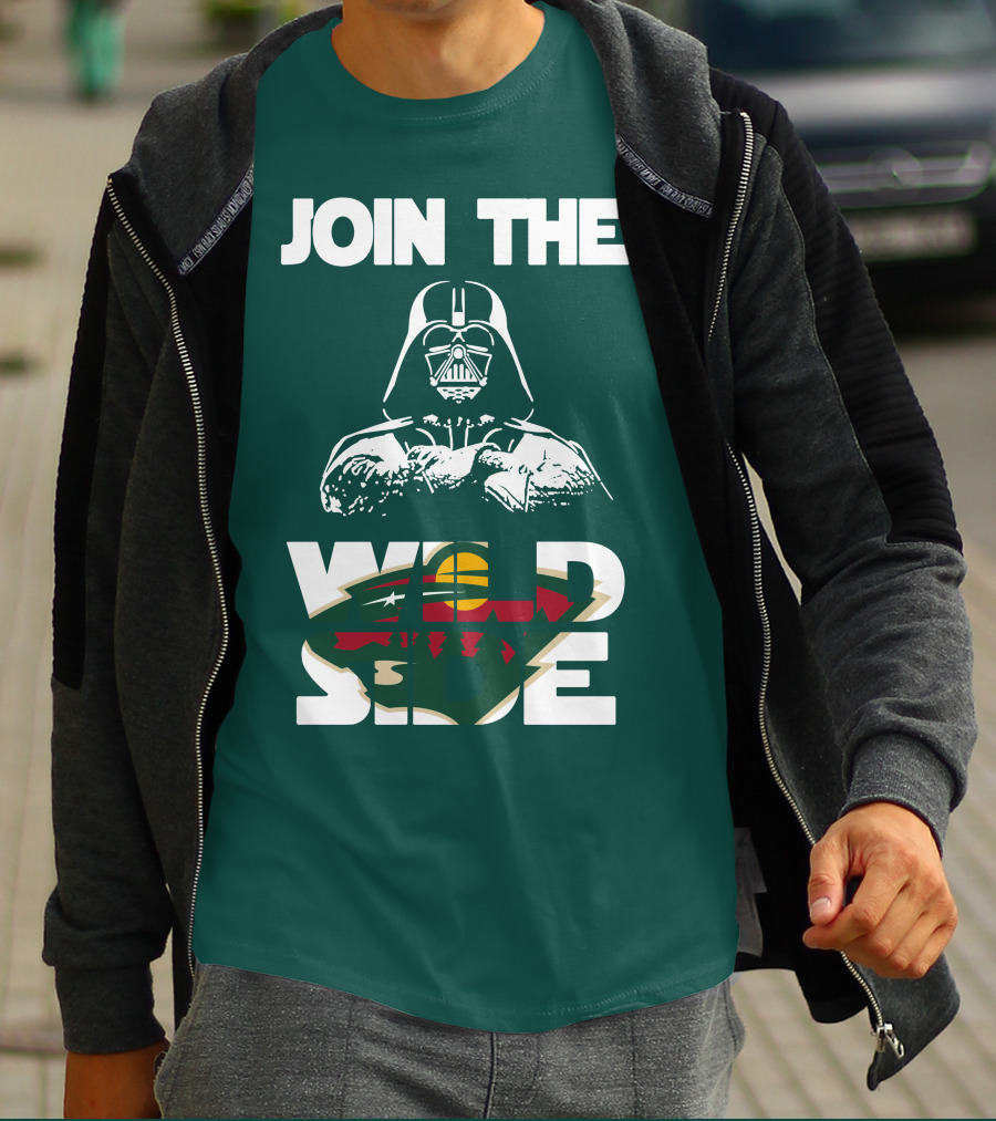 Join The Wild Side Minnesota Wild Darth Vader T-Shirt