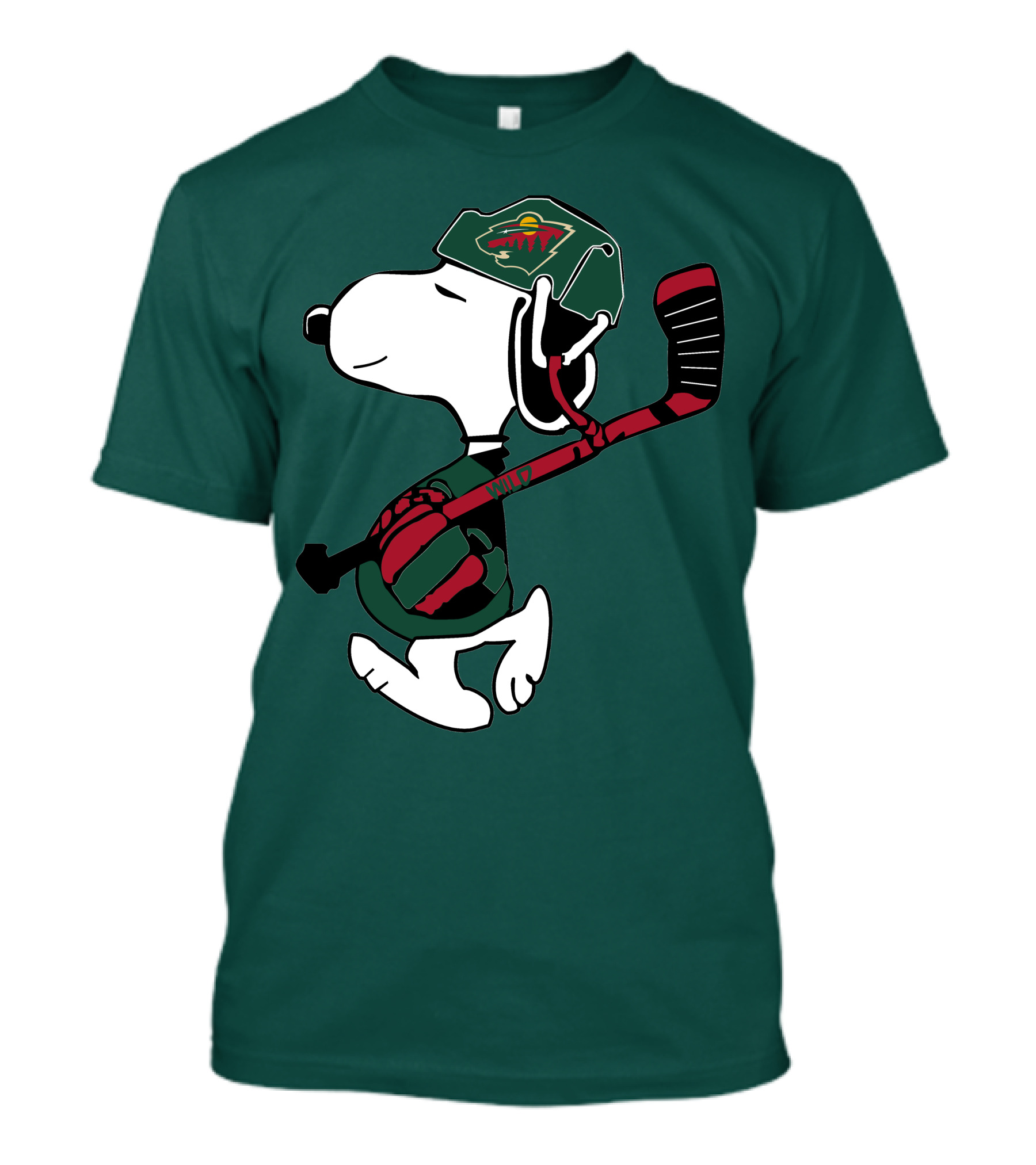 Snoopy Minnesota Wild Hockey Nhl Team Spirit T-Shirt