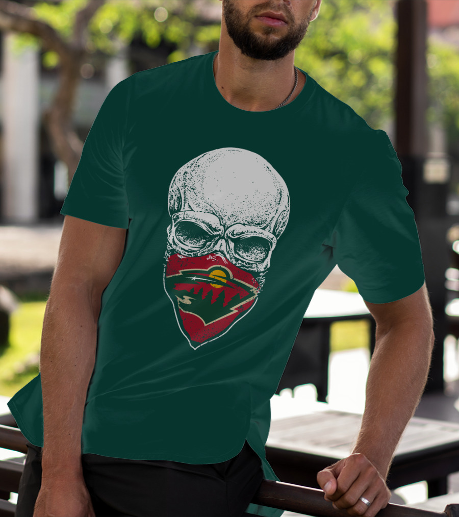 Minnesota Wild Skull Logo Bandana T-Shirt