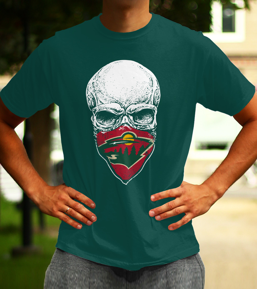 Minnesota Wild Skull Logo Bandana T-Shirt