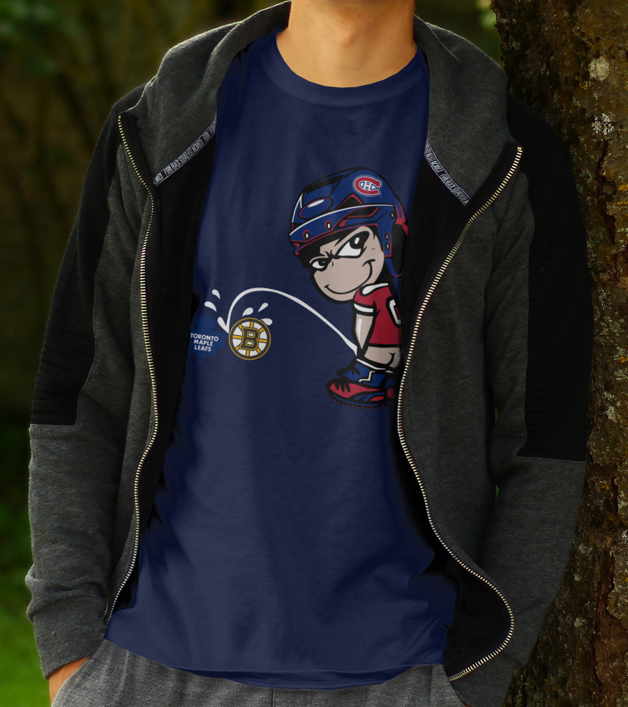 Montreal Canadiens Toronto Maple Leafs Boston Bruins Hockey Rivalry T-Shirt