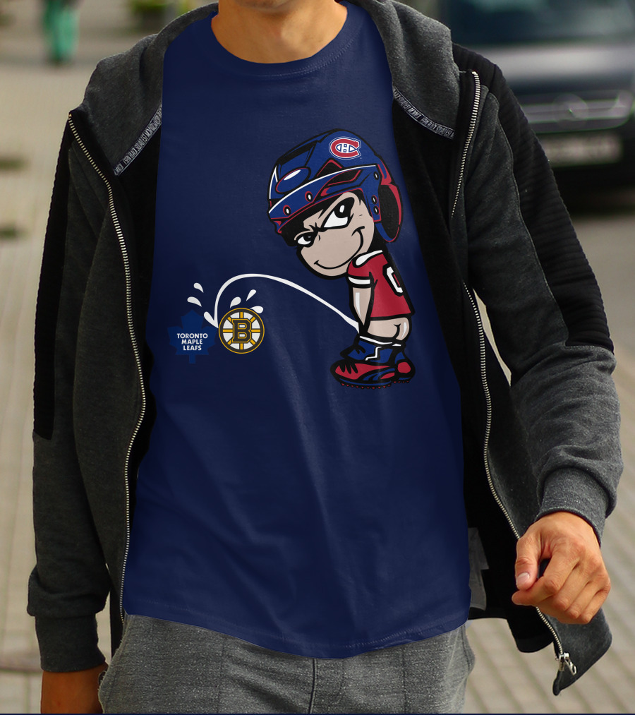 Montreal Canadiens Toronto Maple Leafs Boston Bruins Hockey Rivalry T-Shirt