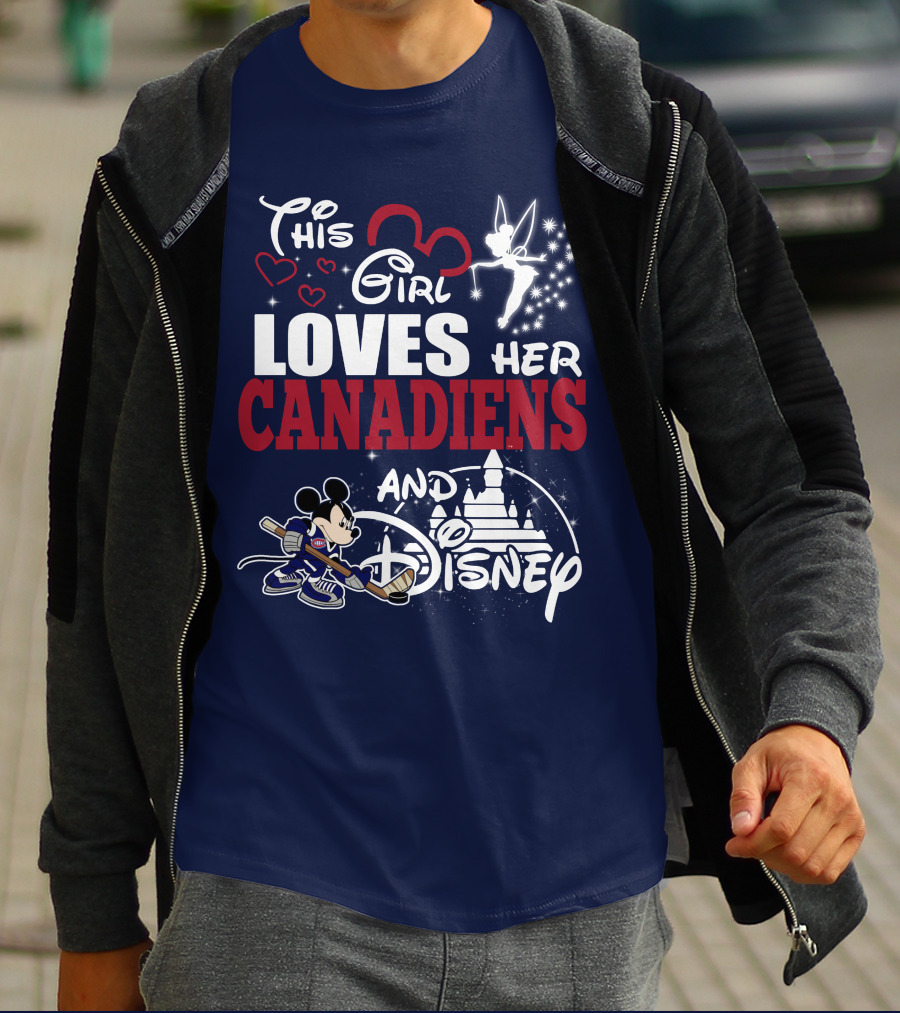 This Girl Loves Her Canadiens And Disney T-Shirt