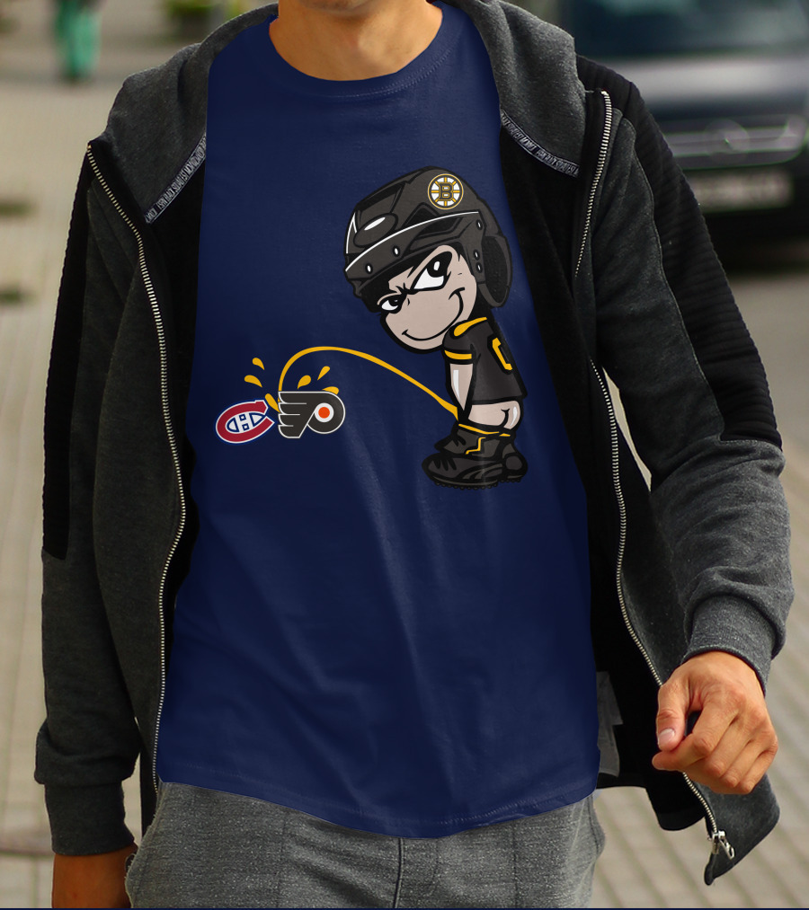 Boston Bruins Hockey Rivalry Montreal Canadiens Philadelphia Flyers T-Shirt