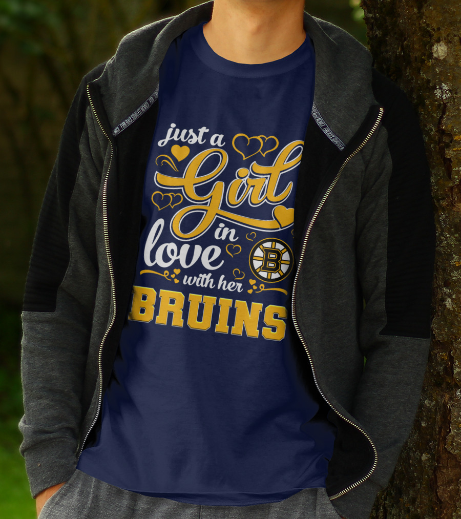 Just A Girl In Love With Her Boston Bruins T-Shirt