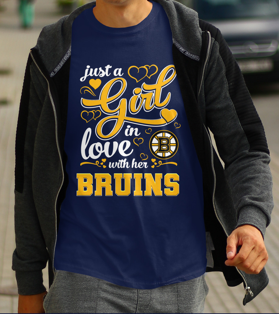 Just A Girl In Love With Her Boston Bruins T-Shirt