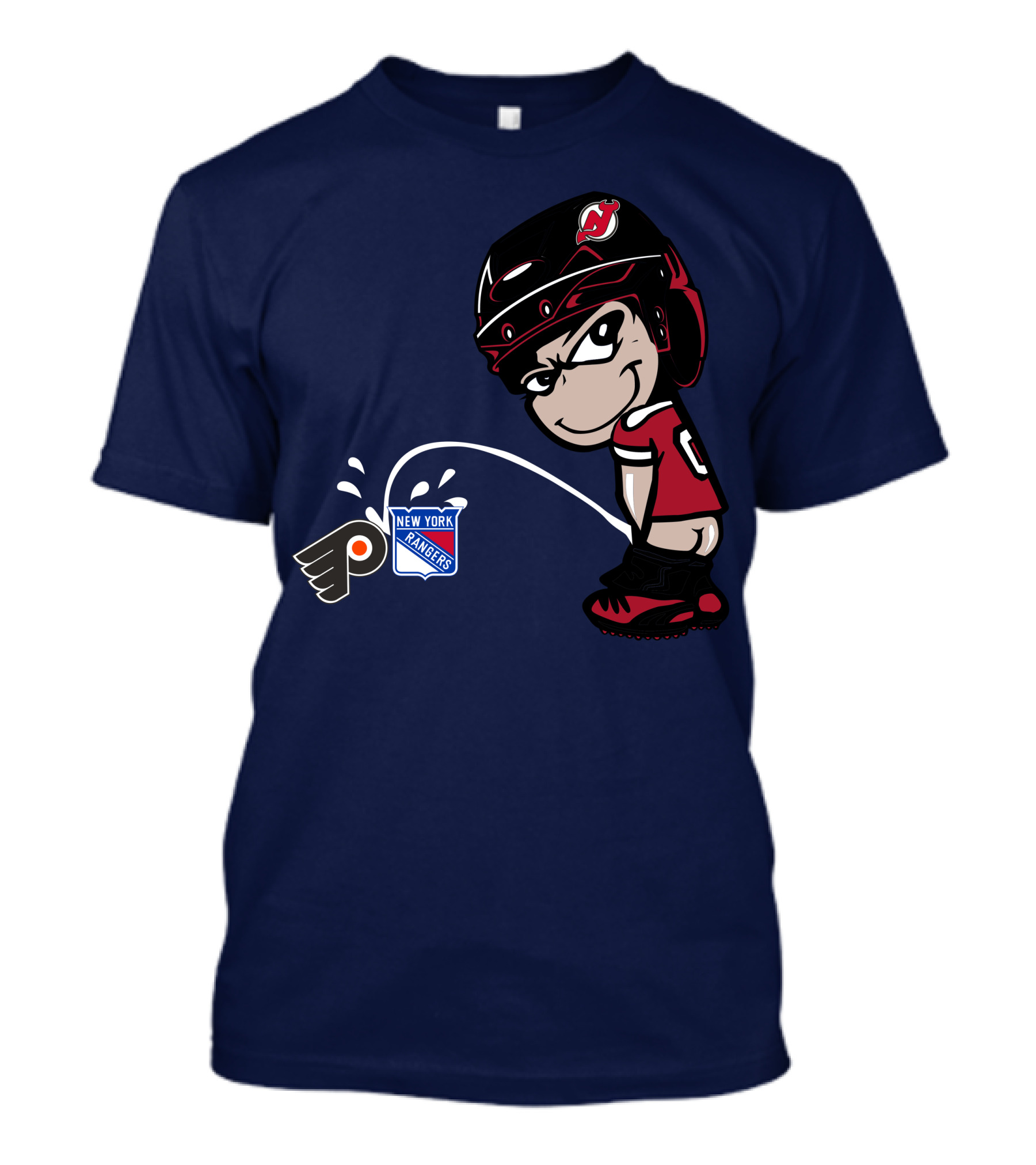 New Jersey Devils Philadelphia Flyers New York Rangers Rivalry Hockey T-Shirt