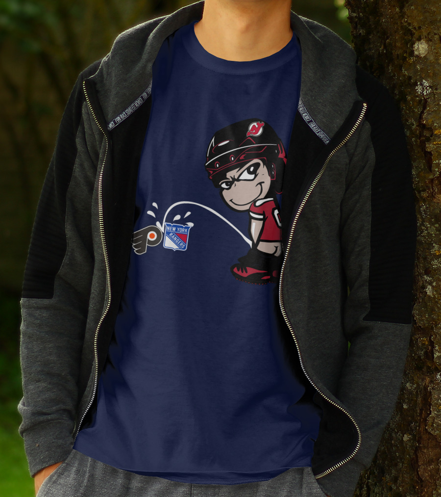 New Jersey Devils Philadelphia Flyers New York Rangers Rivalry Hockey T-Shirt