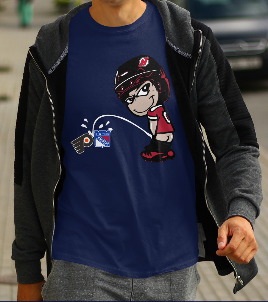 New Jersey Devils Philadelphia Flyers New York Rangers Rivalry Hockey T-Shirt