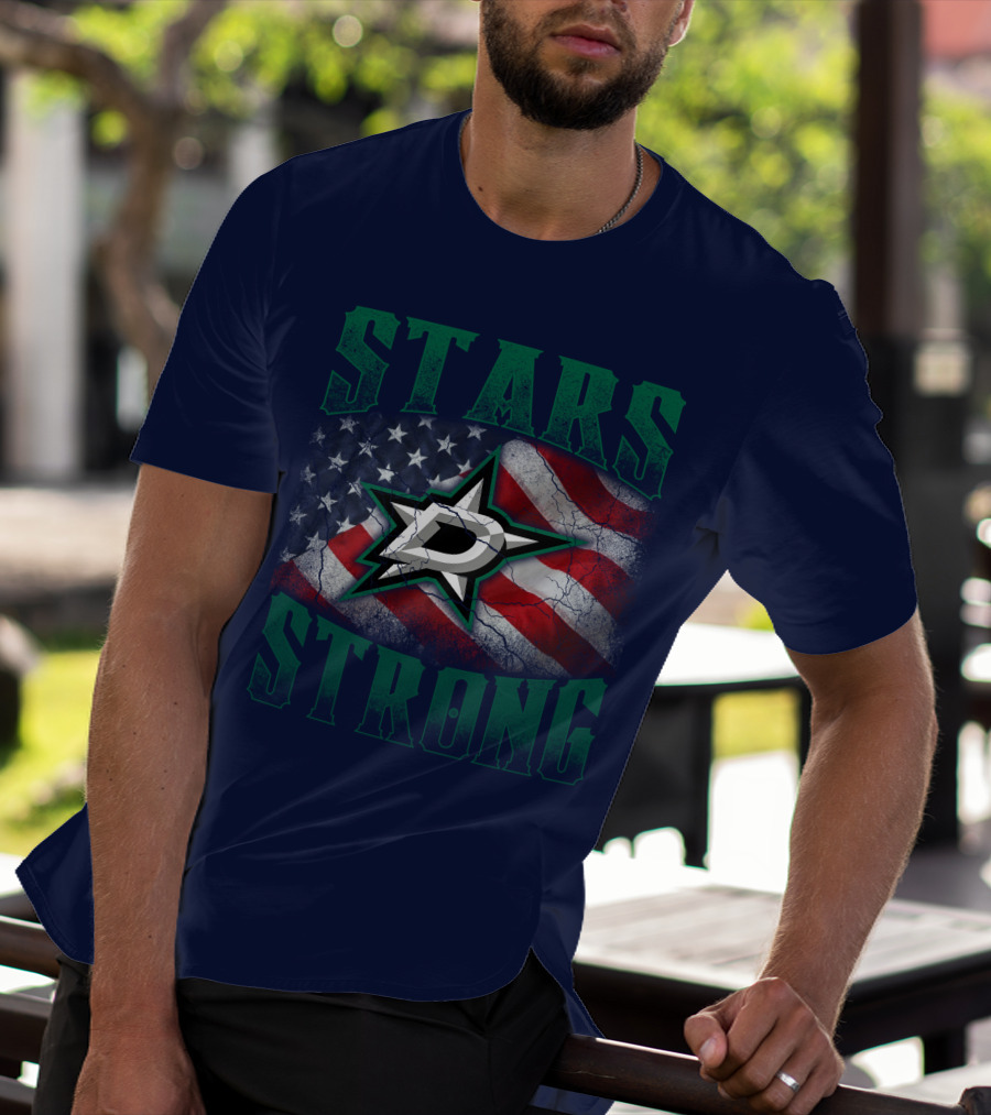 Stars Strong Dallas American Flag T-Shirt