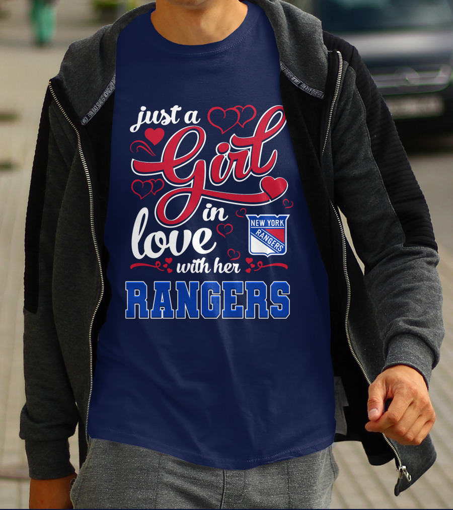 Just A Girl In Love With Her New York Rangers T-Shirt