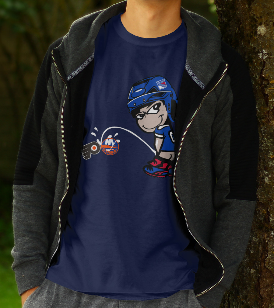 New York Rangers Fan Ny Islanders Philadelphia Flyers Rivalry T-Shirt