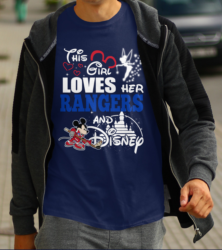 This Girl Loves Her Rangers And Disney T-Shirt
