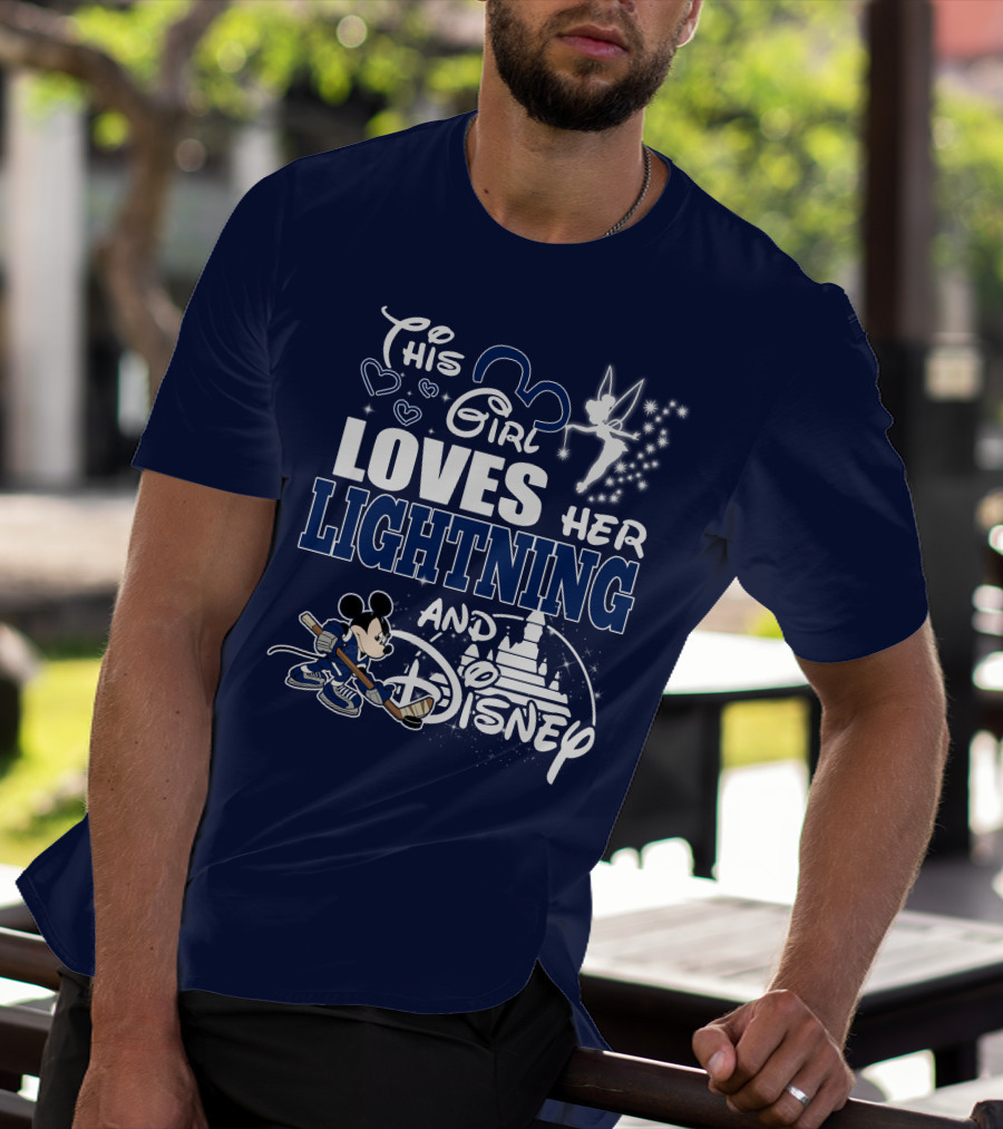 This Girl Loves Her Tampa Bay Lightning And Disney T-Shirt