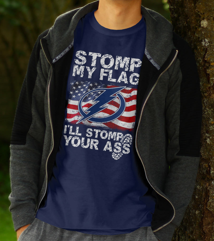 Tampa Bay Lightning Stomp My Flag I'll Stomp Your Ass T-Shirt