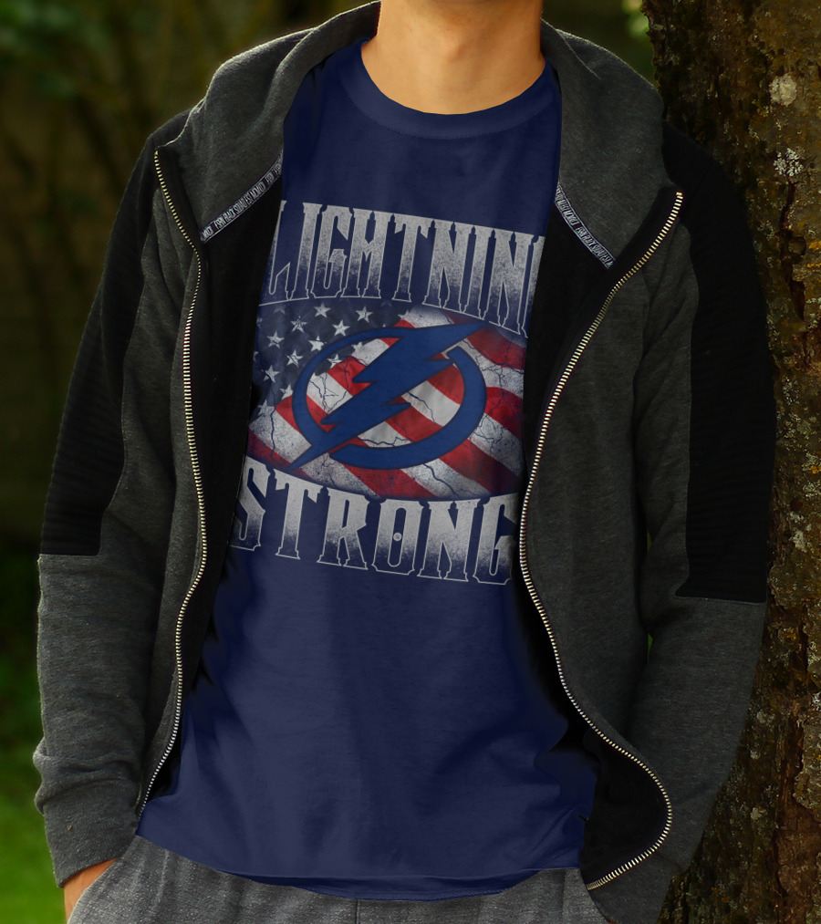 Lightning Strong Tampa Bay Flag T-Shirt