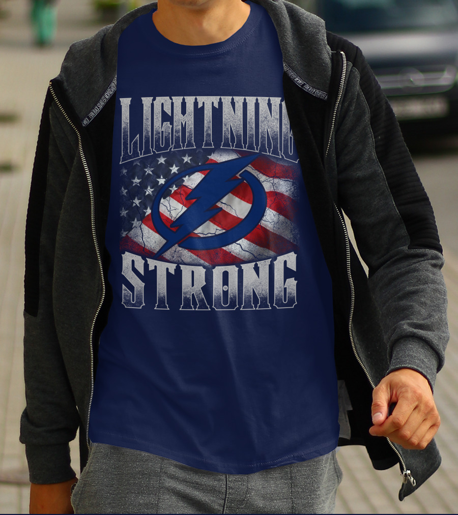 Lightning Strong Tampa Bay Flag T-Shirt
