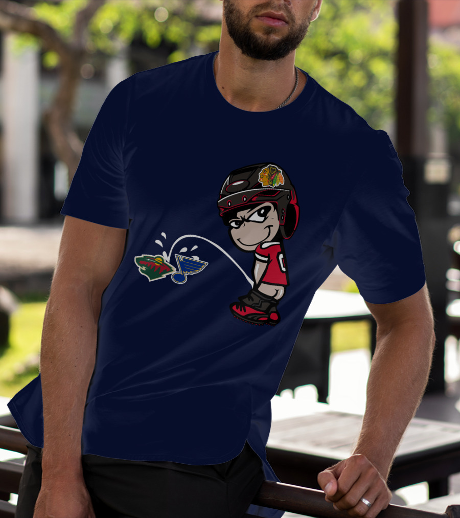 Chicago Blackhawks Hockey Rivalry Minnesota Wild St. Louis Blues T-Shirt