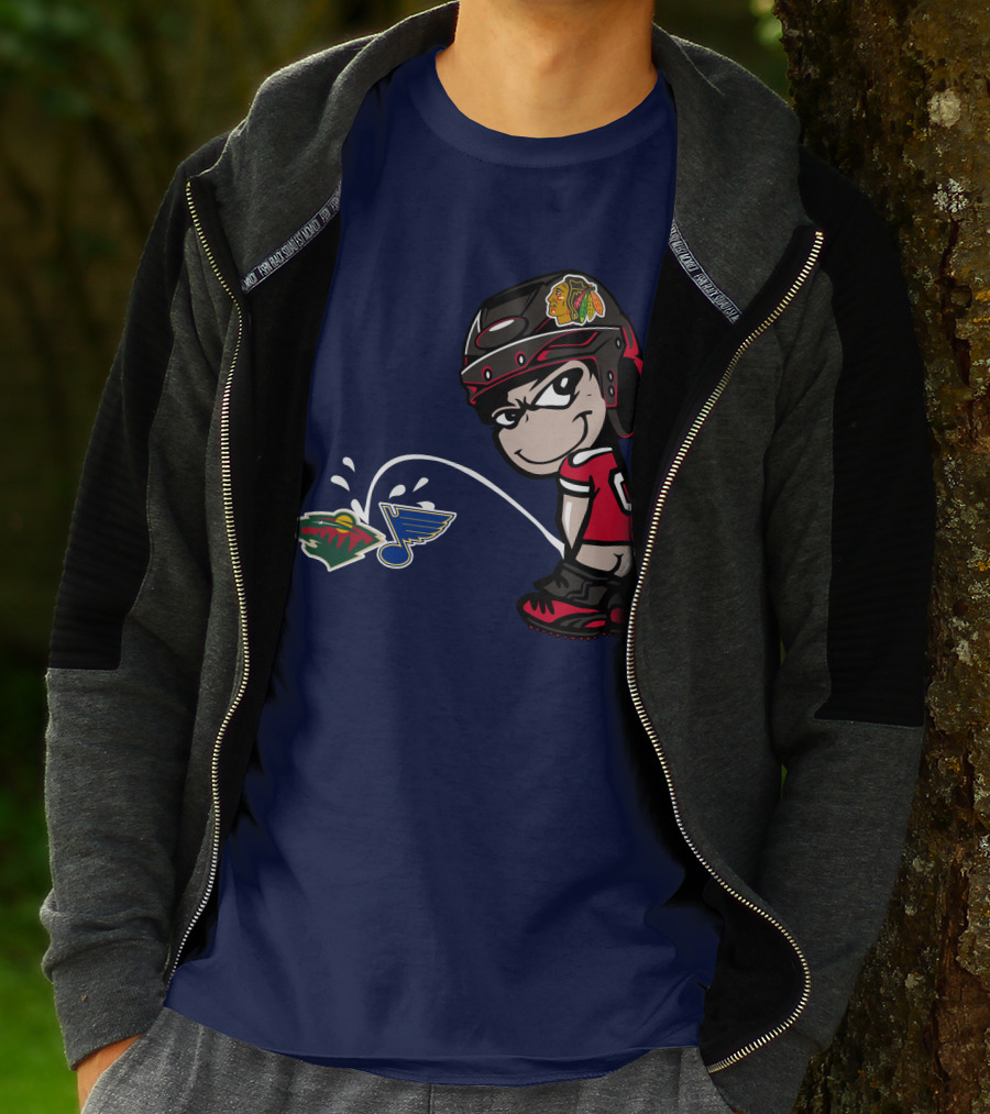 Chicago Blackhawks Hockey Rivalry Minnesota Wild St. Louis Blues T-Shirt