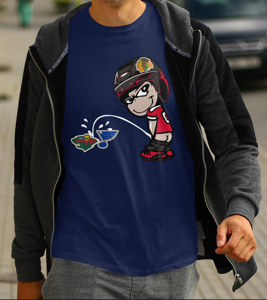 Chicago Blackhawks Hockey Rivalry Minnesota Wild St. Louis Blues T-Shirt