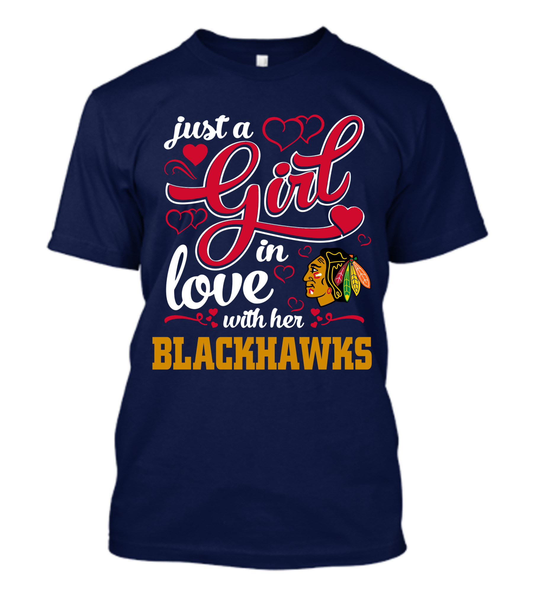 Just A Girl In Love With Her Chicago Blackhawks T-Shirt