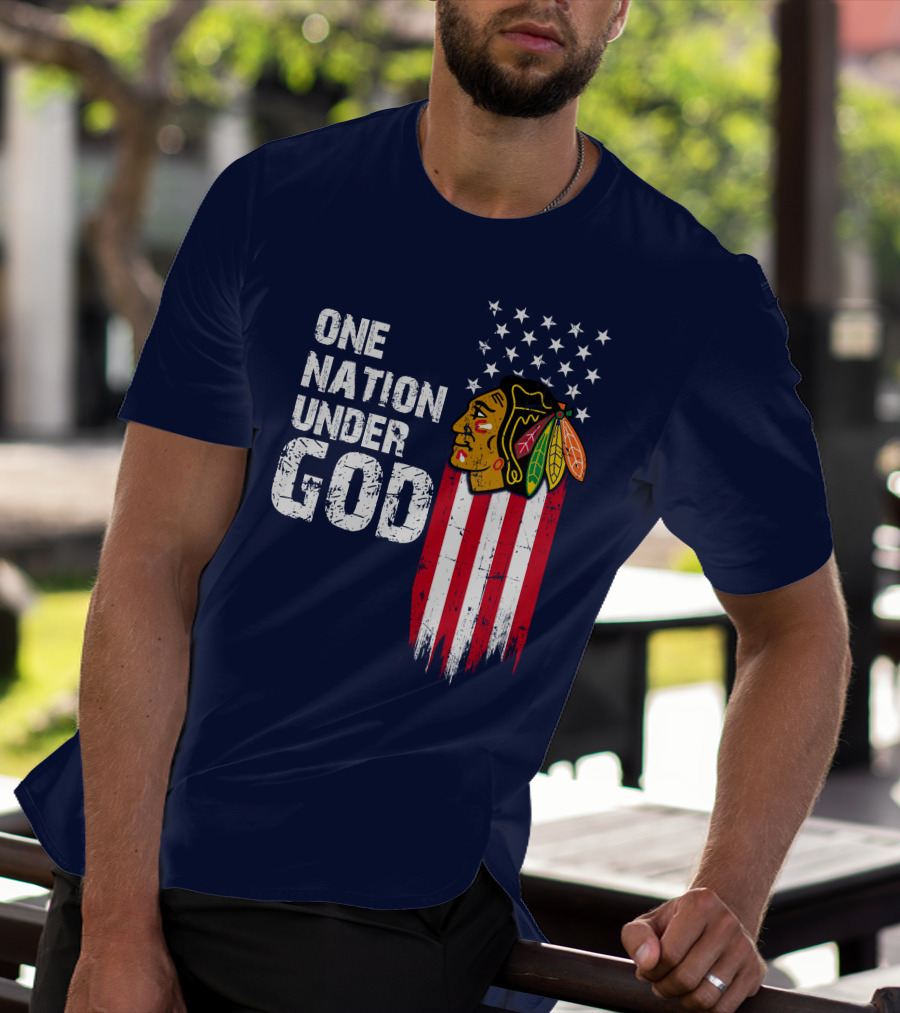 Chicago Blackhawks One Nation Under God T-Shirt