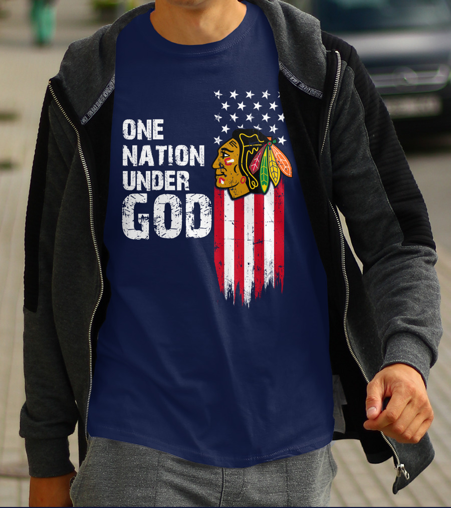 Chicago Blackhawks One Nation Under God T-Shirt