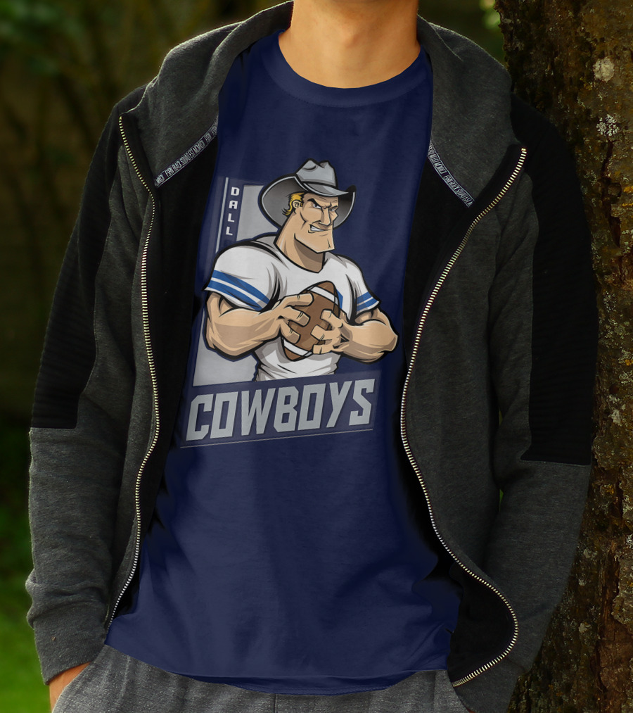 Dallas Cowboys Football Cartoon Character T-Shirt