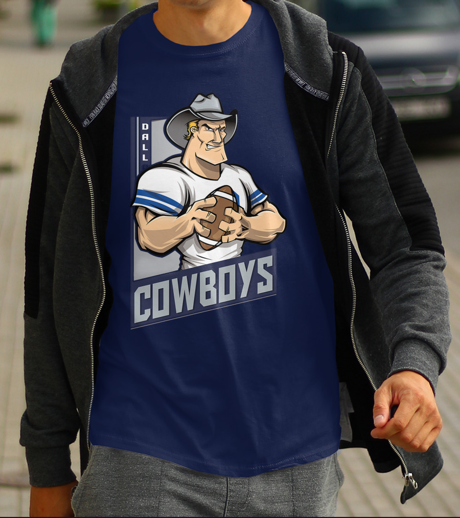 Dallas Cowboys Football Cartoon Character T-Shirt