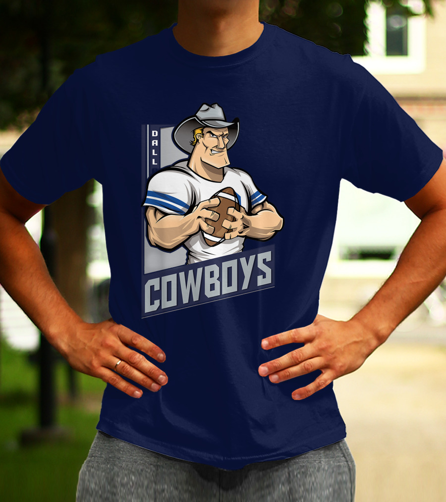 Dallas Cowboys Football Cartoon Character T-Shirt
