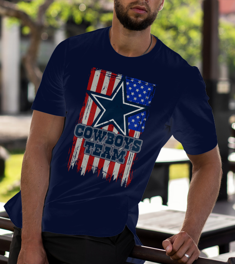 Cowboys Team Usa Flag Star T-Shirt