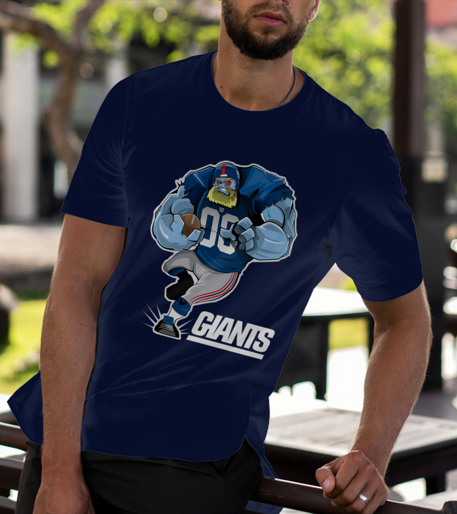 New York Giants Giants 98 Football Player Cartoon T-Shirt