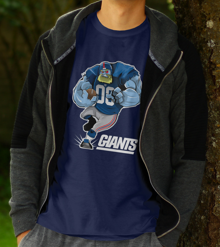 New York Giants Giants 98 Football Player Cartoon T-Shirt