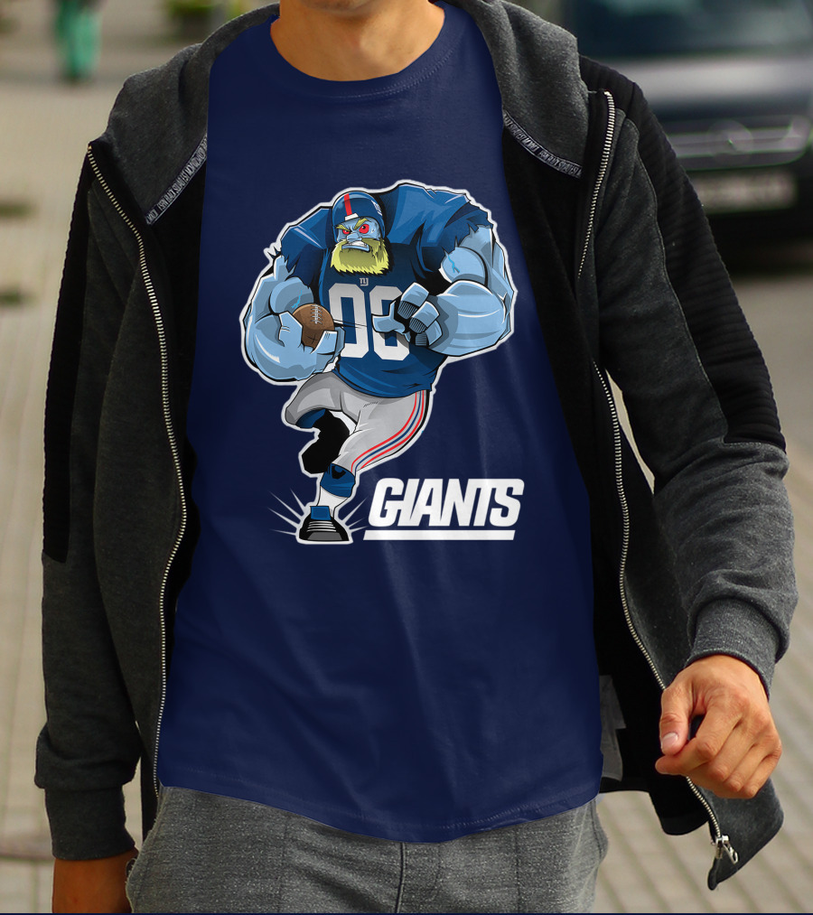 New York Giants Giants 98 Football Player Cartoon T-Shirt